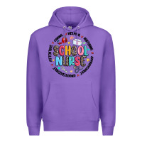 Purple school nurse Premium Hoodie - MaliasSmallBusiness
