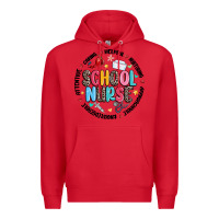 Red school nurse Premium Hoodie - MaliasSmallBusiness