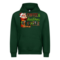 Forest Green Coffee and Christmas cheer Urban Hoodie - NancyCooperArtShop