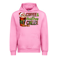 Fuchsia Pink Coffee and Christmas cheer Urban Hoodie - NancyCooperArtShop