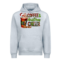 Heather Grey Coffee and Christmas cheer Urban Hoodie - NancyCooperArtShop