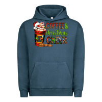 Pigment Midnight Navy Coffee and Christmas cheer Urban Hoodie - NancyCooperArtShop
