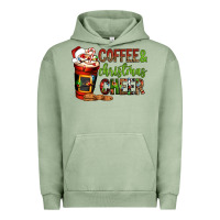 Pigment Oil Green Coffee and Christmas cheer Urban Hoodie - NancyCooperArtShop