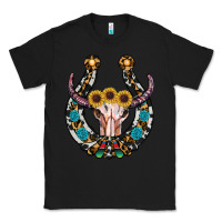 Black western horseshoe skull Classic Tee - RanaPortraitStore