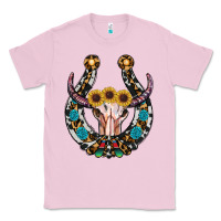 Bubblegum Pink western horseshoe skull Classic Tee - RanaPortraitStore