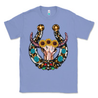 Colony Blue western horseshoe skull Classic Tee - RanaPortraitStore