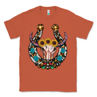 Copper western horseshoe skull Classic Tee - RanaPortraitStore