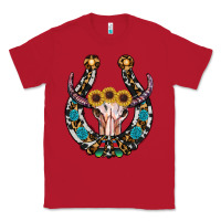 Red western horseshoe skull Classic Tee - RanaPortraitStore