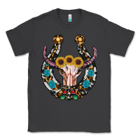 Smoke western horseshoe skull Classic Tee - RanaPortraitStore