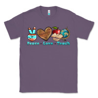 Lavender peace love teach Classic Tee - BundleAndBundleShop