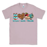 Lilac peace love teach Classic Tee - BundleAndBundleShop