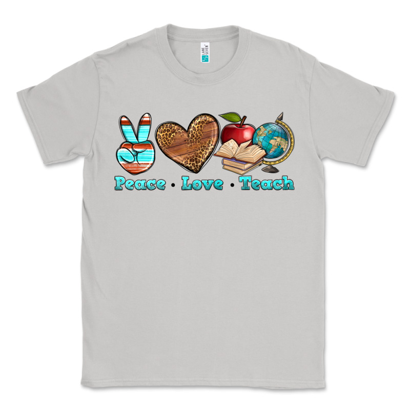 Peace Love Teach Classic Tee by BundleAndBundleShop | Teevron
