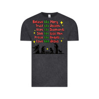 Vintage Black jesus and family belive like mary Vintage Tee - MaliasSmallBusiness
