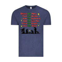 Vintage Denim jesus and family belive like mary Vintage Tee - MaliasSmallBusiness