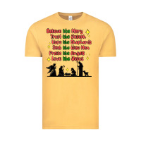 Vintage Mustard jesus and family belive like mary Vintage Tee - MaliasSmallBusiness