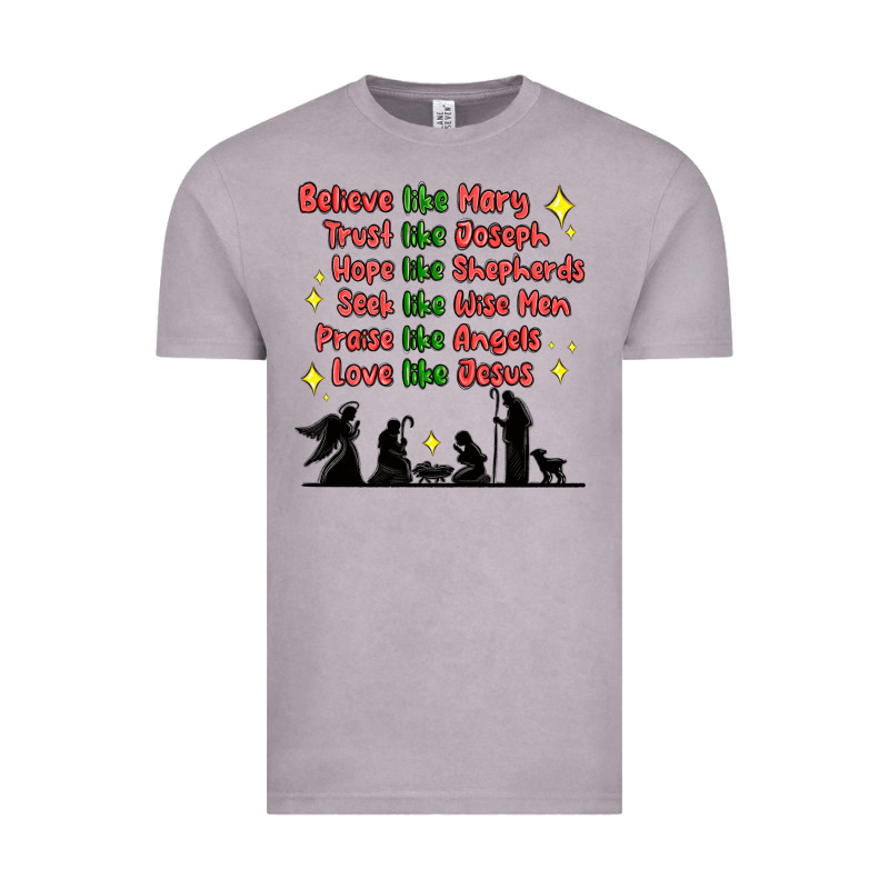 Jesus And Family Belive Like Mary Vintage Tee by MaliasSmallBusiness | Teevron