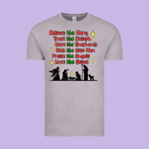 Jesus And Family Belive Like Mary Vintage Tee Designed By Maliassmallbusiness