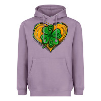 Lavender St. Patrick's Day Heart with Shamrock Heavyweight Hoodie - Jasminsmagicworld