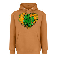 Meerkat St. Patrick's Day Heart with Shamrock Heavyweight Hoodie - Jasminsmagicworld