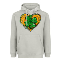 Moon Dust St. Patrick's Day Heart with Shamrock Heavyweight Hoodie - Jasminsmagicworld