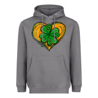 Storm St. Patrick's Day Heart with Shamrock Heavyweight Hoodie - Jasminsmagicworld