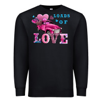 Black loads of love wıth truck Premium Sweatshirt - AdoDesignShop
