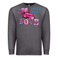 Charcoal Heather loads of love wıth truck Premium Sweatshirt - AdoDesignShop