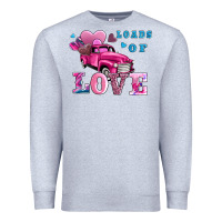Heather Grey loads of love wıth truck Premium Sweatshirt - AdoDesignShop