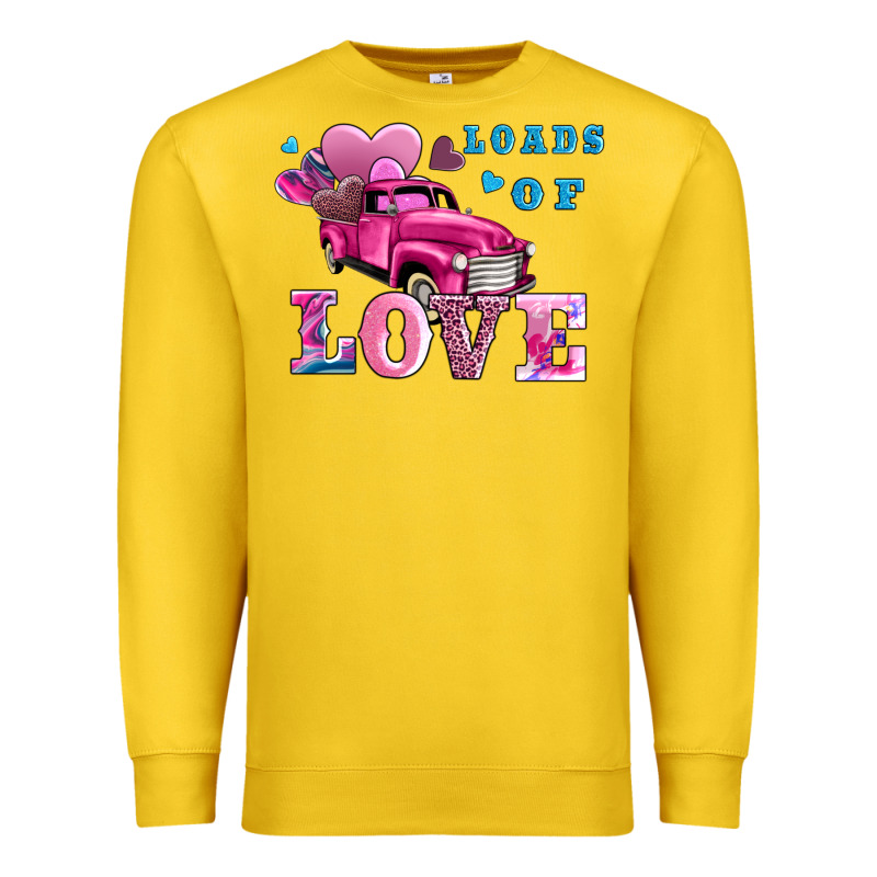 Loads Of Love Wıth Truck Premium Sweatshirt by AdoDesignShop | Teevron
