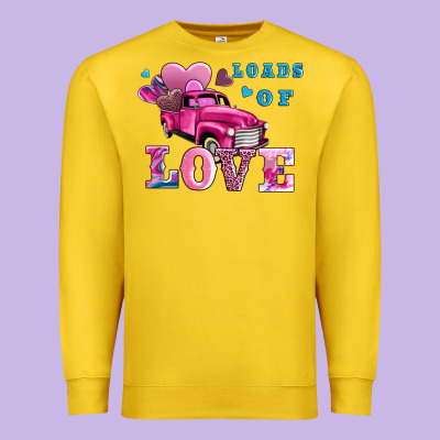 Loads Of Love Wıth Truck Premium Sweatshirt Designed By Adodesignshop