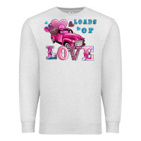 Oatmeal Heather loads of love wıth truck Premium Sweatshirt - AdoDesignShop
