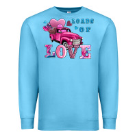Ocean Blue loads of love wıth truck Premium Sweatshirt - AdoDesignShop