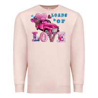 Pale Pink loads of love wıth truck Premium Sweatshirt - AdoDesignShop