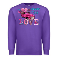 Purple loads of love wıth truck Premium Sweatshirt - AdoDesignShop