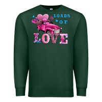 Sports Green loads of love wıth truck Premium Sweatshirt - AdoDesignShop
