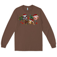 Chestnut hohoho farm animals Long Sleeve Tee - RanaPortraitStore