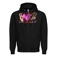 Peace Love Makeup Zipper Hoodie | Teevron