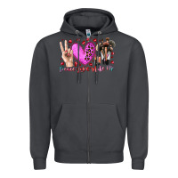 Smoke peace love makeup Zipper Hoodie - RacoonDesign