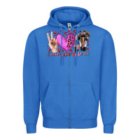 True Royal peace love makeup Zipper Hoodie - RacoonDesign
