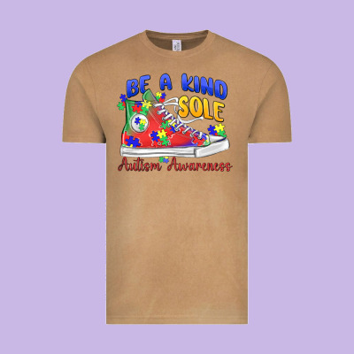 Vintage Tee be a kind sole autism awareness