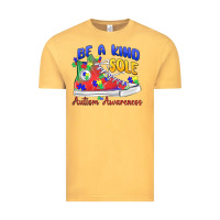 Vintage Mustard be a kind sole autism awareness Vintage Tee - MaliasSmallBusiness