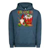 Pigment Midnight Navy christmas gnome hot cocoa Urban Hoodie - MaliasSmallBusiness