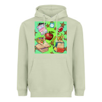Matcha school seamless pattern Heavyweight Hoodie - BundleAndBundleShop