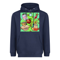 Navy school seamless pattern Heavyweight Hoodie - BundleAndBundleShop