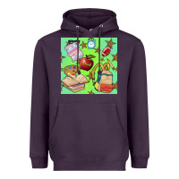 Plum school seamless pattern Heavyweight Hoodie - BundleAndBundleShop