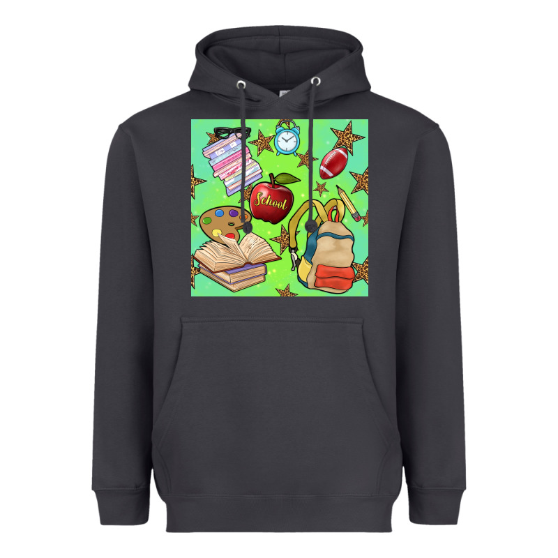 School Seamless Pattern Heavyweight Hoodie by BundleAndBundleShop | Teevron