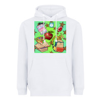 White school seamless pattern Heavyweight Hoodie - BundleAndBundleShop