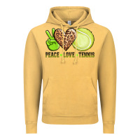 Vintage Mustard peace love tennis Vintage Hoodie - AdoDesignShop