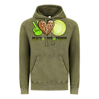 Vintage Olive peace love tennis Vintage Hoodie - AdoDesignShop