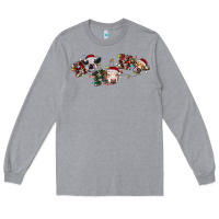 Heather Grey hohoho christmas cows Long Sleeve Tee - RanaPortraitStore